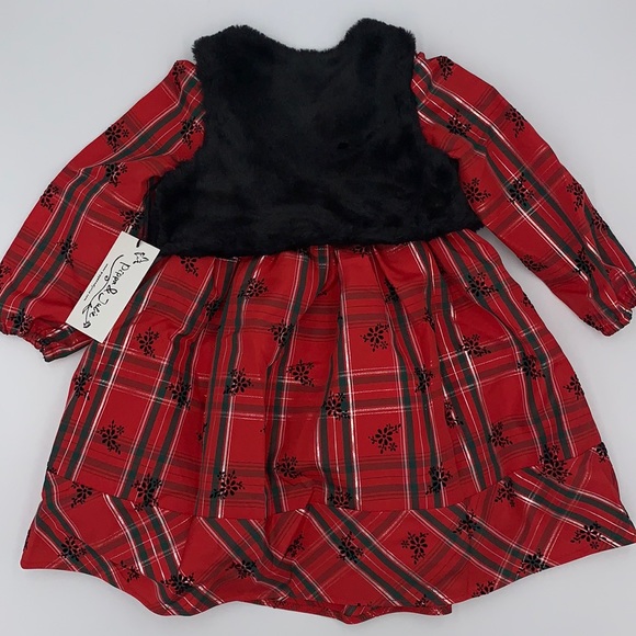 Pippa & Julie 2 Piece Red & Black Plaid Dress Set Size 4 - Picture 15 of 16